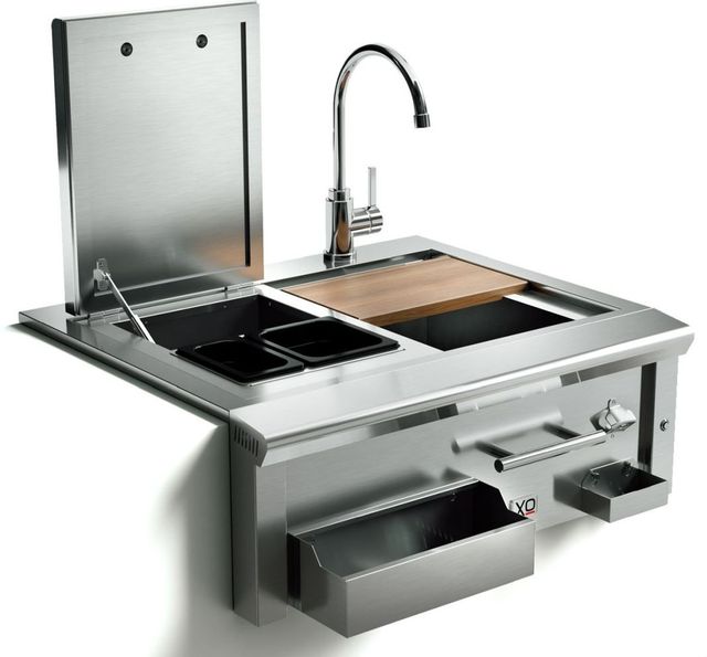 XO 30" Stainless Steel Pro-Grade Luxury Cocktail Pro Station with Sink-0