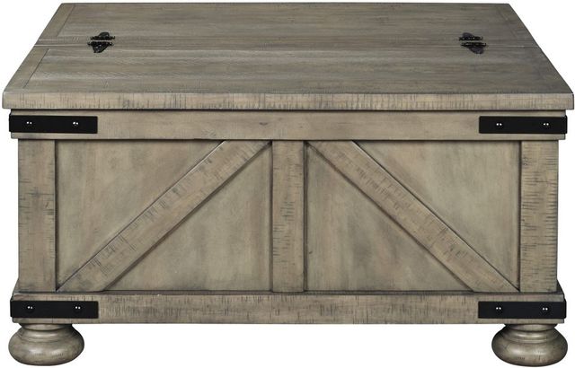 Signature Design by Ashley® Aldwin Gray Cocktail Table with Lift Top Storage-1