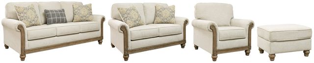 Benchcraft® Stoneleigh 4-Piece Alabaster Living Room Set-0