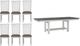 Liberty Furniture Brook Bay 7-Piece Carbon Gray/Textured White Trestle Table Set-0