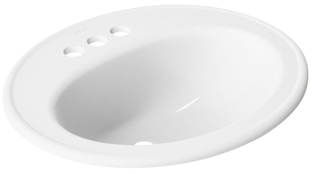 Kohler Pennington® White 20.25" Oval Drop-In Bathroom Sink-0