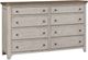 Liberty Furniture Farmhouse Reimagined 4-Piece Antique White/Chestnut King Sleigh Bedroom Set-3