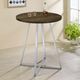 Coaster® Burkhart Brown Oak Bar Table with Chrome Base-3