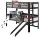 Donco Kids Art & Play Dark Gray/White Youth Twin/Twin Activity Bunkbed-0