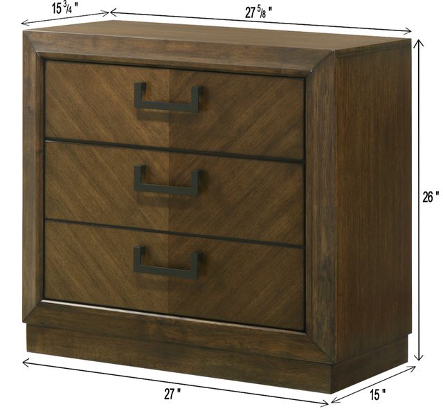 Crown Mark Lakecrest Brown Nightstand-2