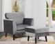 Mazin Furniture Tolley Gray Ottoman-1