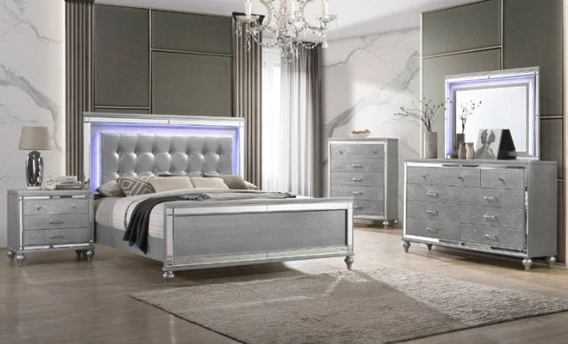 New Classic® Home Furnishings Valentino Silver Nightstand-1