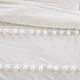 Olliix by Madison Park 3 Piece Ivory King/California King Leona Pom Pom Cotton Duvet Cover Set-4
