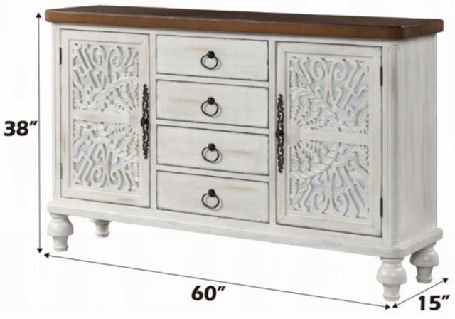 ACME Furniture Vermont Antique White Console Cabinet-1