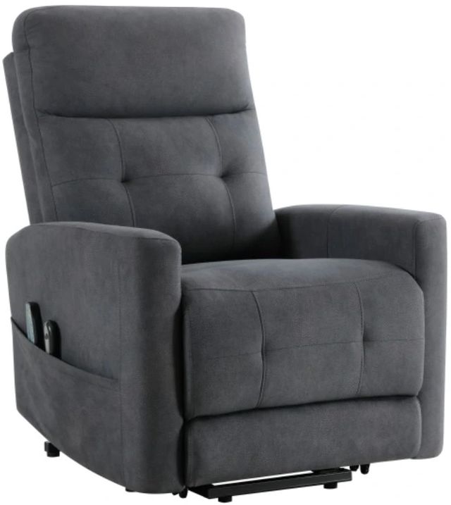Homelegance® Wichita Dark Gray Power Lift Recliner with Massage and Heat-2