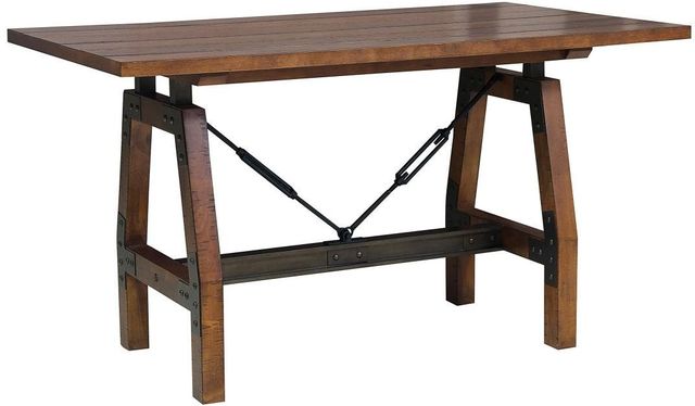 Homelegance® Holverson Rustic Brown Counter Height Dining Table-0