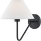 Forty West Rowan Black Wall Light Sconce-2