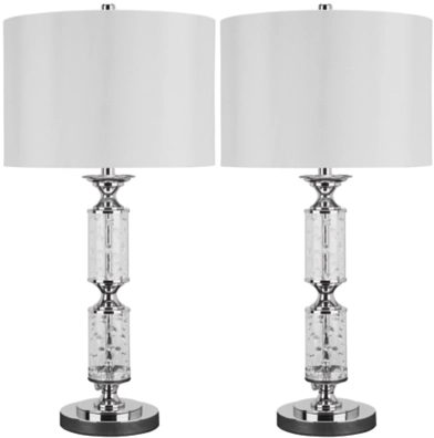 Signature Design by Ashley® Laramae 2-Piece Chrome Table Lamp Set-0