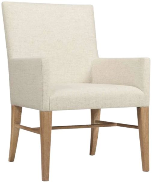 Hooker® Furniture Driftwood Light Wood/Lovegood Bisque Upholstered Dining Arm Chair-0
