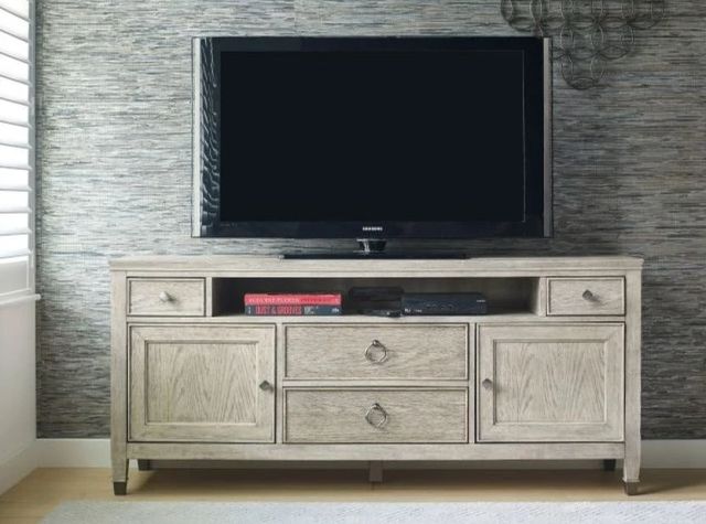 American Drew® Vista Biscane Soft Gray Entertainment Console-1