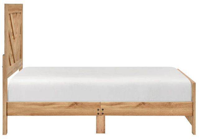 Homelegance® Corbin Natural Twin Panel Bed in a Box with Chevron Pattern Design-3