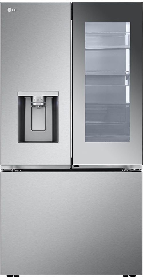 LG 25.5 Cu. Ft. PrintProof™ Stainless Steel Counter Depth French Door Refrigerator with CraftIce™-1