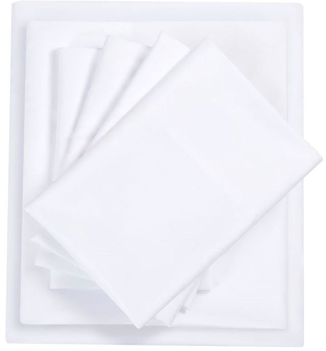 Olliix by Intelligent Design Microfiber White Twin XL Sheet Set with Side Storage Pockets-0