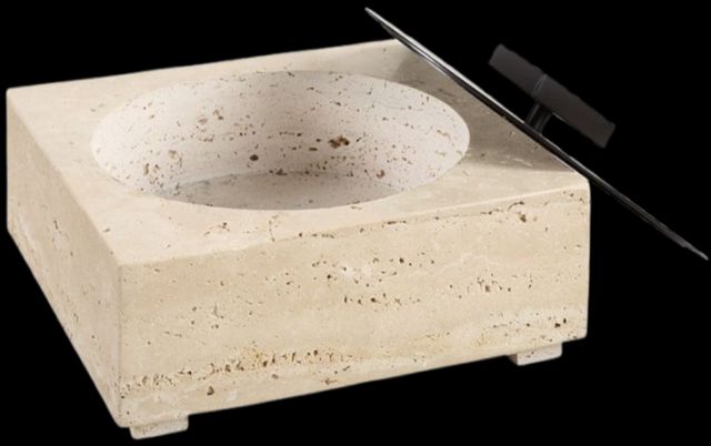 Uttermost® Natural Luxe Bronze/Brown Travertine Box-4