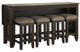 Bernards Lindsey 5-Piece Brown/Gray Drop Leaf Counter Table Set-2