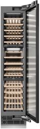 ZLINE Autograph Edition 18 in. 9 Cu. Ft. Panel Ready Right Hinge Triple Zone Column Wine Cooler with Polished Gold Accents-2