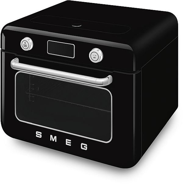 Smeg 50's Style 20" Black Countertop Combi Steam Oven-4