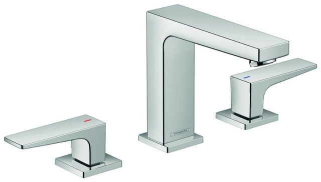 Hansgrohe Metropol Chrome 1.2 GPM Widespread Faucet with Lever Handles and Pop-Up Drain-0