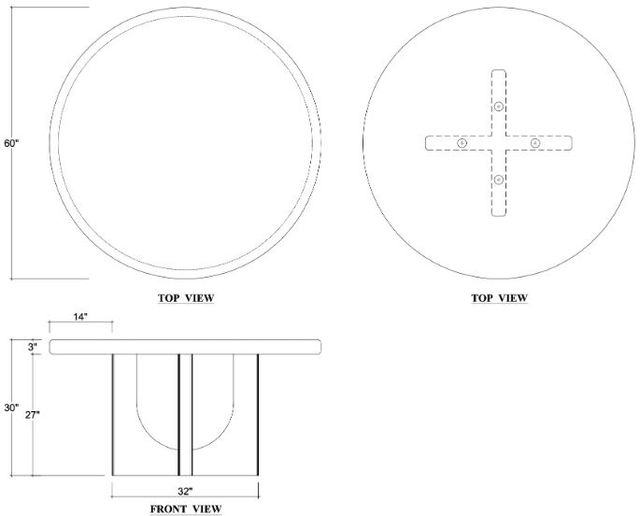 Bramble Customizable Vannes 60" Round Dining Table-1