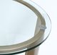 Michael Amini® Houston Glass Top Chairside Table with Brushed Gold Base-4