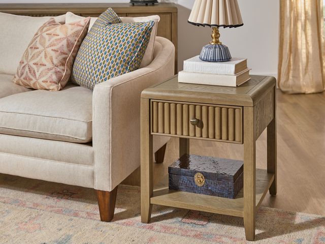 Flexsteel® Reed Driftwood Oak Chairside Table-1