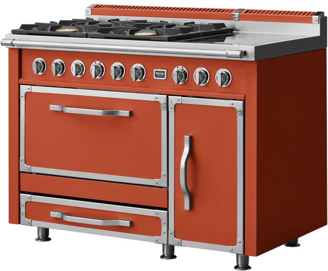 Viking® Tuscany 48" Spiced Cider Pro Style Dual Fuel Range with 2 Induction-2