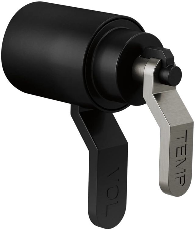 Brizo Litze® Matte Black/Brilliance® Luxe Steel® TempAssure® Thermostatic Trim Handle Kit - Industrial Lever-0