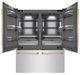 ZLINE Autograph Edition 60" 32.2 Cu. Ft. Satin Stainless Steel Built-In French Door Refrigerator with Champagne Bronze Accents-1