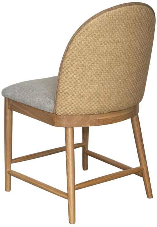 Nest Home Collections Gracie Anew Gray/Natural/Rattan Dining Chair-3