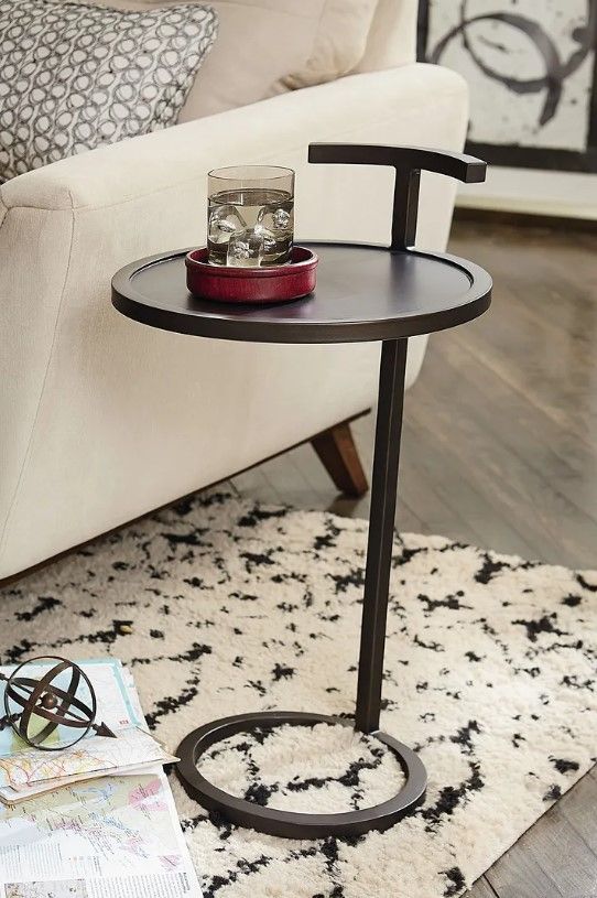 Hammary® Hidden Treasures Black Round Accent Table-1
