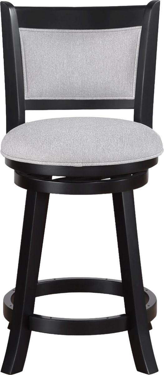 Crown Mark Cecil Black/Dove Swivel Pub Stool-2