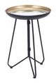 Zuo® Modern Foley Gold Accent Table with Black Metal Base-0