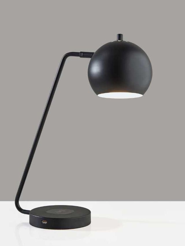 Adesso® Emerson Black Charging Desk Lamp -4