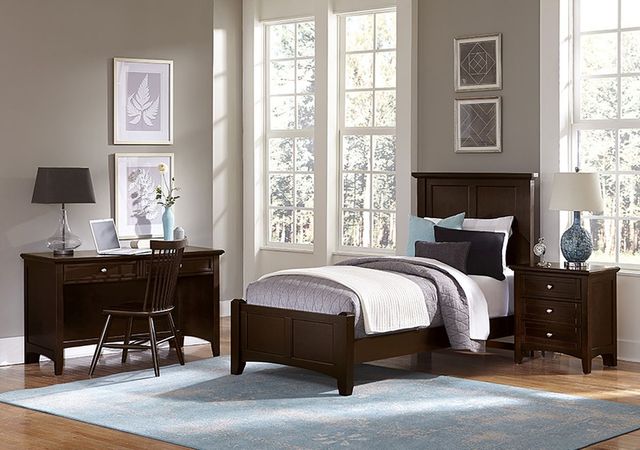 Vaughan-Bassett Bonanza Merlot Twin Mansion Bed-3
