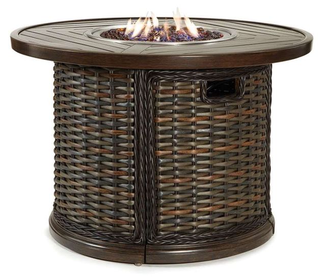 Lane Venture® South Hampton Tuscan Brown 36" Round Gas Fire Pit-1