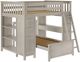 Maxwood Furniture Inc. Mayfair I Stone Youth Full Over Twin Storage Study Loft Bunk-0