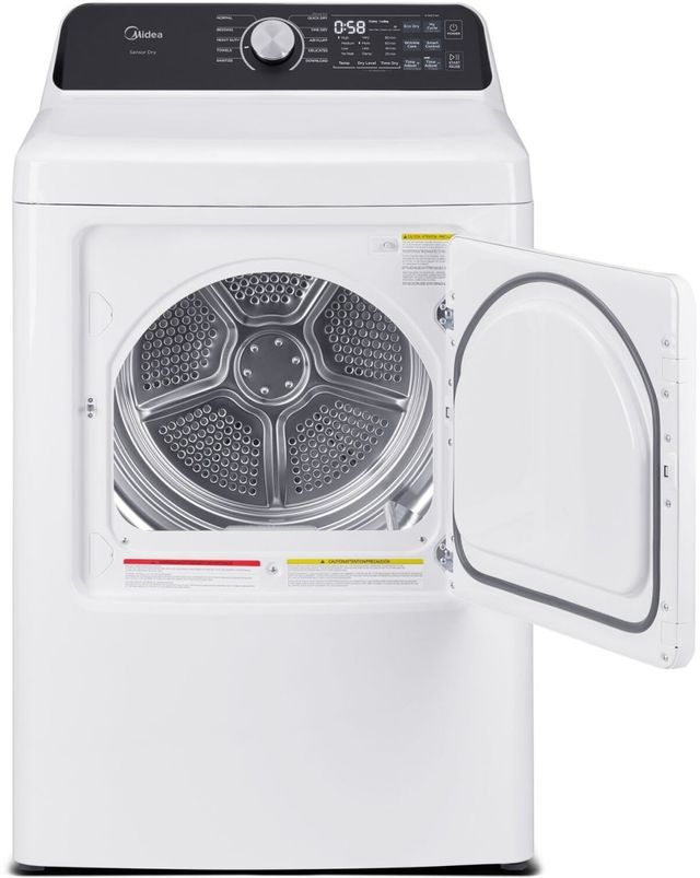 Midea® 7.0 Cu. Ft. White Front Load Electric Dryer-1