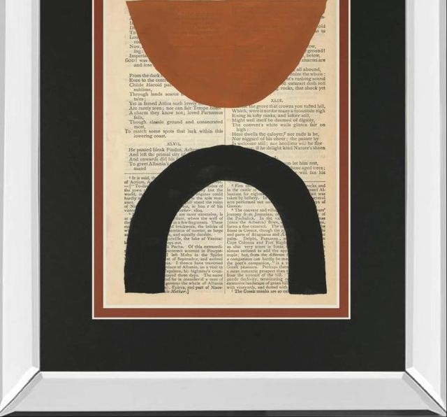 Classy Art Modern Prose I by RenŽe W. Stramel Mirror Framed Wall Art-1