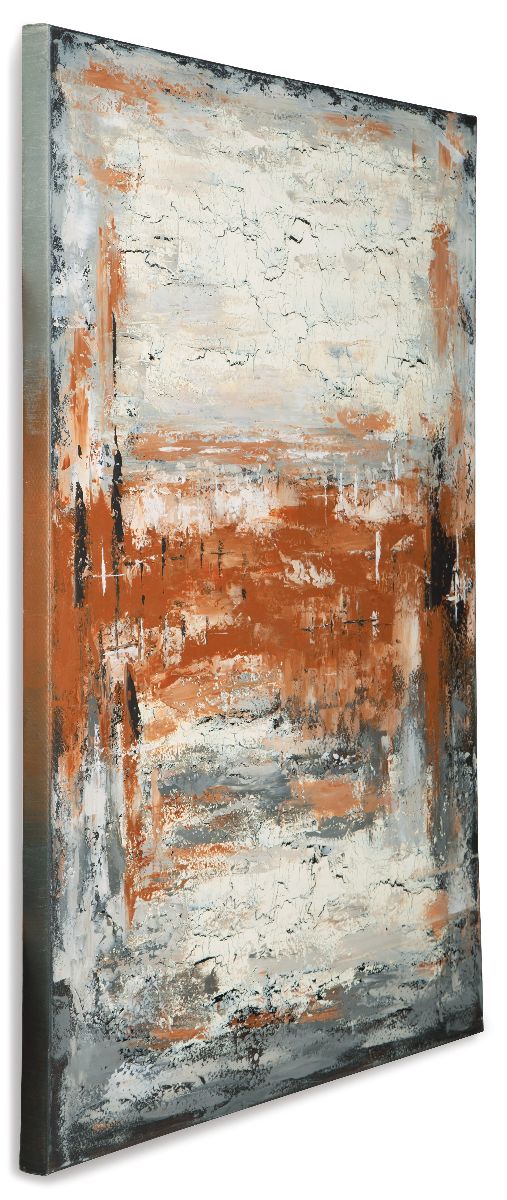 Signature Design by Ashley® Carmely Gray/Orange/White Wall Art-1