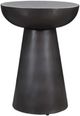 Jofran Inc. Circularity Black Round Chairside Table with White Marble Top-0