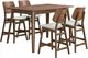 New Classic® Home Furnishings Oscar 5-Piece Walnut Counter Dining Set-0