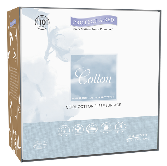 Protect-A-Bed® Naturals Cotton White Full Mattress Protector-2
