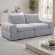 Primo International™ Momento Light Gray 2-Piece Modular Loveseat-1