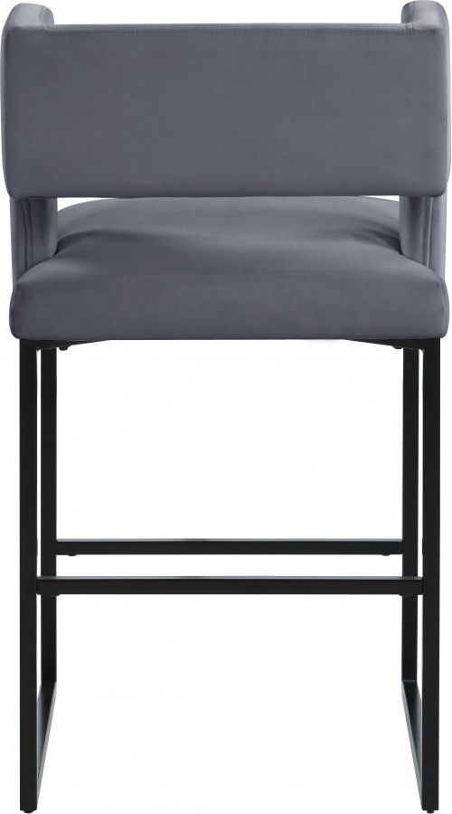 Meridian Furniture Caleb Grey Velvet Counter Stool-3