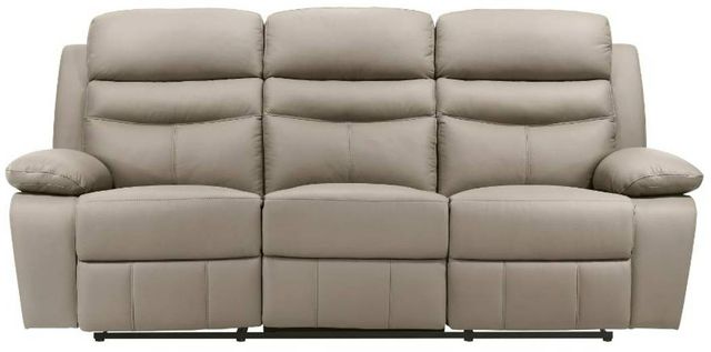 Homelegance® Hancock Latte Leather Double Manual Reclining Sofa-2